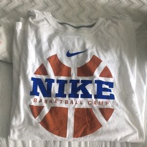 White Nike basketball shirt